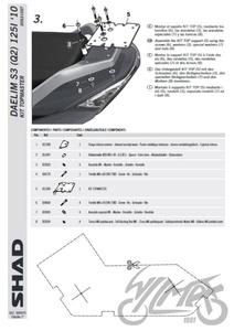 Stelaż kufra tylnego motocyklowego SHAD do Daelim S3 125