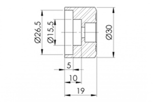 Adapter lusterek PUIG Hi-Tech IV / Tracker (9699N, lewy lub prawy)