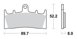 SBS KLOCKI HAMULCOWE KH188 TRACK AND SPORT SINTER KOLOR ZŁOTY (ZAMIENIA MIESZANKĘ RS)