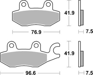 SBS KLOCKI HAMULCOWE KH197 KAWASAKI EX 400 NINJA '18-'23, EX 250R NINJA '18-'20