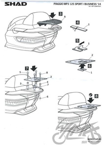 Stelaż kufra tylnego SHAD do Piaggio MP3 Sport