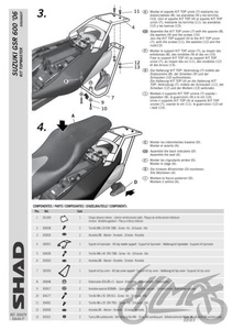 Stelaż kufra tylnego SHAD do Suzuki GSR 600