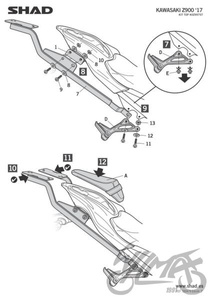 Stelaż kufra tylnego motocyklowego SHAD do Kawasaki Z 900