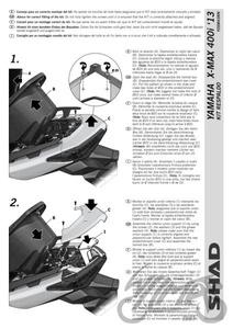 Oparcie pasażera kufra motocyklowego SHAD do Yamaha XMAX srebrne