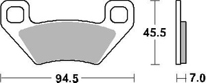 SBS KLOCKI HAMULCOWE KH395 OFF-ROAD SINTER KOLOR ZŁOTY PASUJE DO: ARCTIC CAT, KYMCO PRZÓD-TYŁ