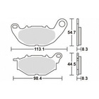 SBS KLOCKI HAMULCOWE PRZÓD KH663 PASUJE DO: YAMAHA YZF-R25 '15-'20, YZF-R3 '15-'23 PRZÓD