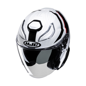 Kask motocyklowy otwarty HJC F31 Naby srebrny/biały