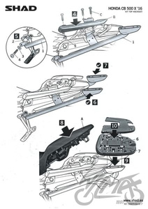 Stelaż kufra tylnego motocyklowego SHAD do Honda CB500X '13-'16