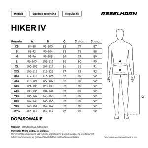 Spodnie motocyklowe REBELHORN Hiker IV (Długa nogawka)