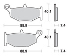 SBS KLOCKI HAMULCOWE KH419 STREET EXCEL/RACING SINTER KOLOR ZŁOTY PASUJE DO: SUZUKI GSX-R 600/750/1000/1300, DL1000 V-STROM TYŁ