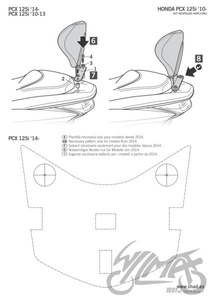 Oparcie pasażera kufra motocyklowego SHAD do Honda PCX 125 srebrne