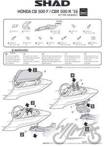 Stelaż kufra tylnego motocyklowego SHAD do Honda CB 500 F