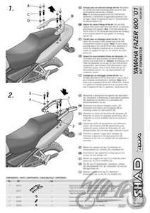 Stelaż kufra tylnego SHAD do Yamaha Fazer 600