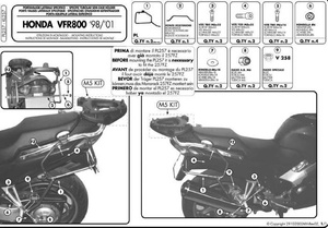 KAPPA STELAŻ KUFRÓW BOCZNYCH MONOKEY HONDA VFR 800 (98-01) - motocyklowy bagaż