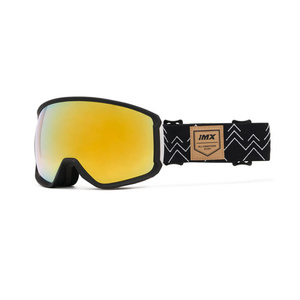 Gogle Snowboardowe IMX Peak Black Matt/Graphic Black - Szyba Podwójna Gold Irridium + Brown