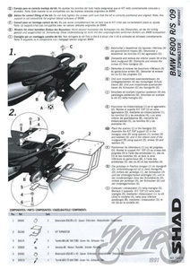 Stelaż kufra tylnego SHAD do BMW F800S