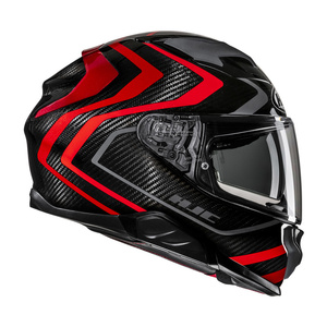 Kask motocyklowy integralny HJC F71 Carbon Nevio czarny/czerwony