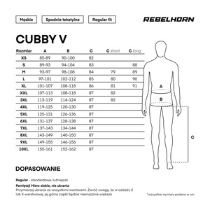 Spodnie motocyklowe REBELHORN Cubby V (Krótka nogawka)