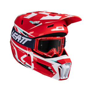 Kask motocyklowy LEATT Kit Moto 3.5 V25 Red z goglami