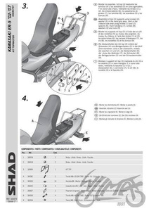 Stelaż kufra tył SHAD do Kawasaki ER5 500