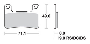 SBS KLOCKI HAMULCOWE KH379 STREET EXCEL SINTER KOLOR ZŁOTY PASUJE DO: SUZUKI GSX-R 600/750/100/1300 PRZÓD