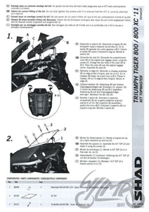 Stelaż kufra tylnego SHAD do Triumph Tiger 800 '11-'16