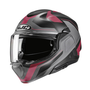 Kask motocyklowy HJC F100 Bios różowy/szary