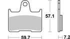 SBS KLOCKI HAMULCOWE KH254 STREET EXCEL/RACING SINTER KOLOR ZŁOTY BMW M 1000 RR '21-'23 TYŁ