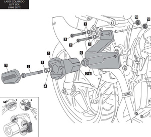 Crash Pady PUIG do Kawasaki Ninja 300R 13-17