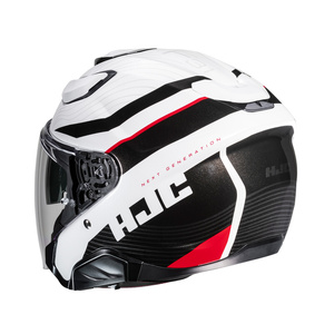 Kask motocyklowy otwarty HJC F31 Naby srebrny/biały