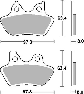 SBS KLOCKI HAMULCOWE KH400 STREET EXCEL/RACING SINTER KOLOR ZŁOTY