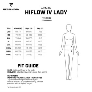 Spodnie tekstylne motocyklowe damskie Rebelhorn HIFLOW IV czarny