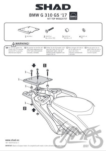 Stelaż kufra tylnego SHAD do BMW G310GS 17-18