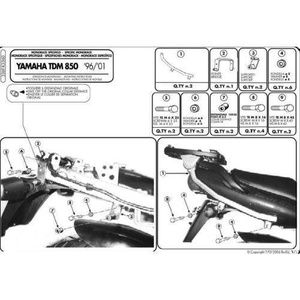 KAPPA Stelaż kufra motocyklowego centralnego YAMAHA TDM 850 (96-01) ( BEZ PŁYTY )