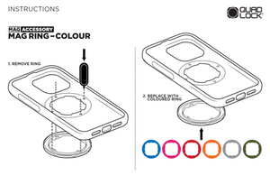 Pierścień Ring MAG Magnes Custom QUAD LOCK Uniwersalny