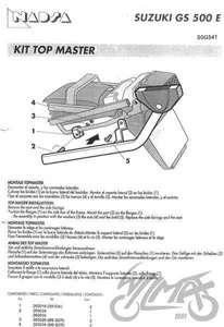 Stelaż kufra tył SHAD do Suzuki GS 500