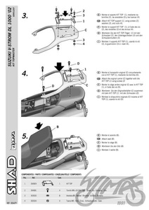 Stelaż kufra tylnego SHAD do Suzuki V-Strom DL