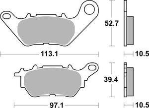 SBS KLOCKI HAMULCOWE KH662 PASUJE DO: YAMAHA YZF-R25 '15-'20, YZF-R3 '15-'20, MT-03 '16-'20, MT-25 '16-'20 TYŁ