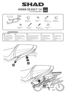 Stelaż kufra tylnego motocyklowego SHAD do Honda CB-F CBR