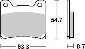 SBS KLOCKI HAMULCOWE KH88 STREET CERAMIC KOLOR CZARNY