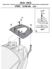 Kappa stelaż kufra centralnego Kymco Xciting 400i (13-15) ( z płytą monokey )