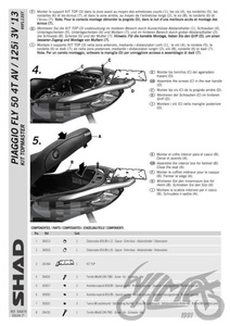 Stelaż kufra tylnego SHAD do Piaggio Fly (13-14)