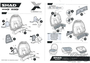 Oparcie pasażera kufra motocyklowego SHAD SH58X/SH59X