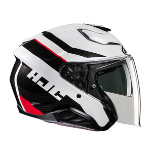 Kask motocyklowy otwarty HJC F31 Naby srebrny/biały