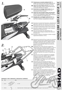 Stelaż kufra tylnego motocyklowego SHAD do Honda CBR