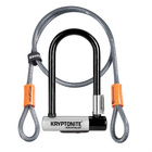 Zapięcie Motocyklowe KRYPTONITE Kryptolok Mini-7 – U-Lock z Linką Stalową, 12,7/10 mm x 82 mm x 178 mm – Uniwersalny