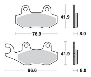 SBS KLOCKI HAMULCOWE KH135 / KH214 STREET EXCEL SINTER KOLOR ZŁOTY