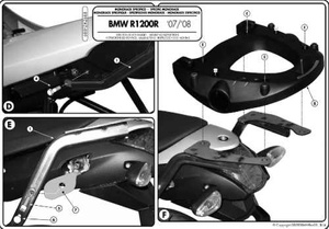 KAPPA Stelaż kufra motocyklowego centralnego BMW R 1200R (06-10) ( BEZ PŁYTY )