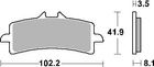 SBS KLOCKI HAMULCOWE KH447 TRACK AND SPORT SINTER KOLOR ZŁOTY (ZAMIENIA MIESZANKĘ RS)