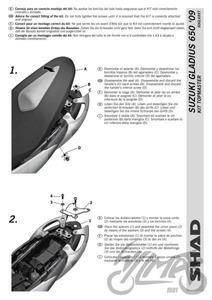 Stelaż kufra tylnego motocyklowego SHAD do Suzuki Gladius